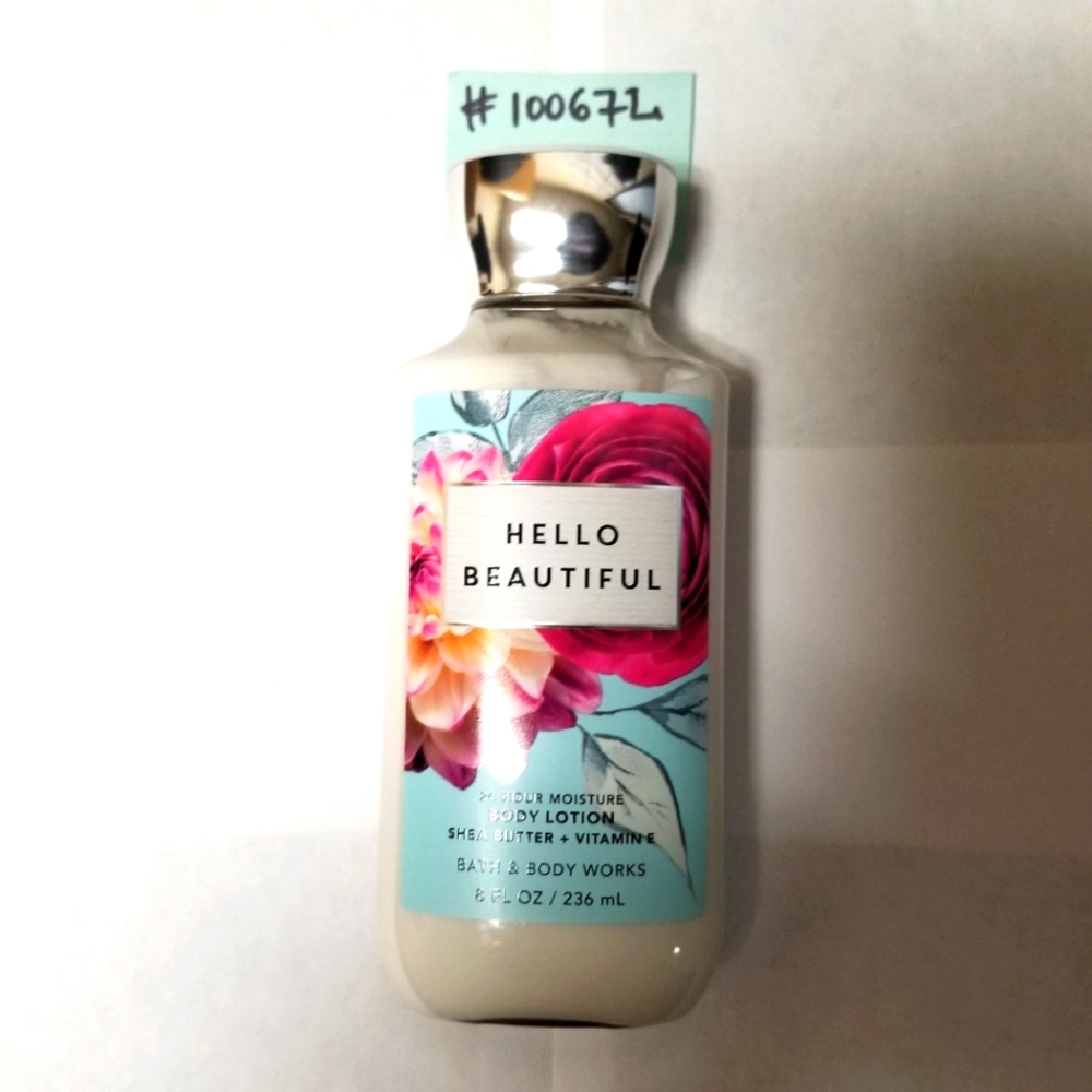#10067L Hello Beautiful Bath & Body Works 8 oz Body Lotion 24 hr Shea Butter OBO